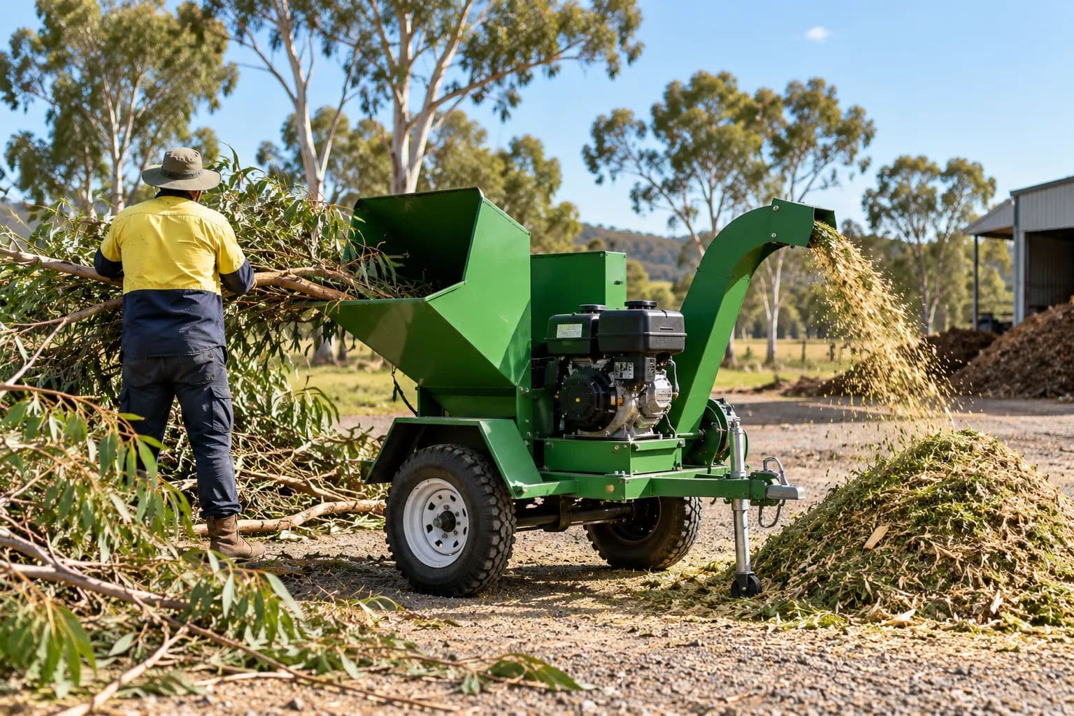 shredder in operation